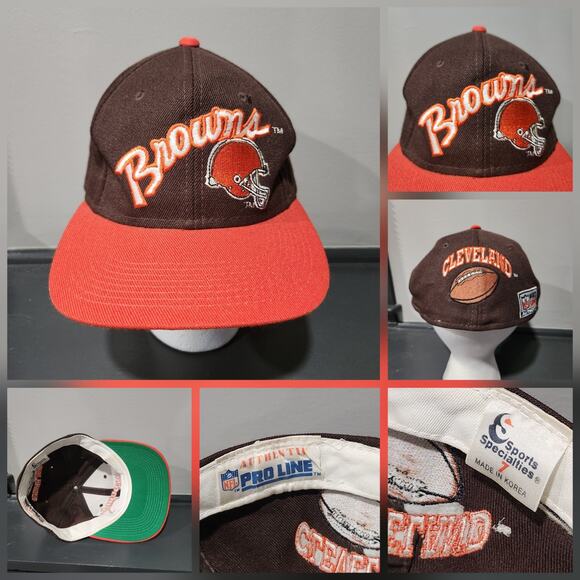VTG Cleveland Browns Sports Specialties NFL Pro Line Mens Size 7 Hat Cap Youngan